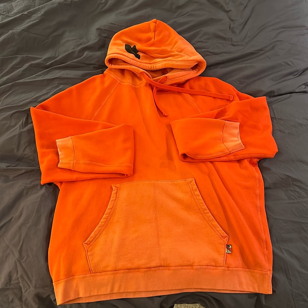 Free City oversized unisex 100% cotton hoodie- Ombré Orange - $85 Firm